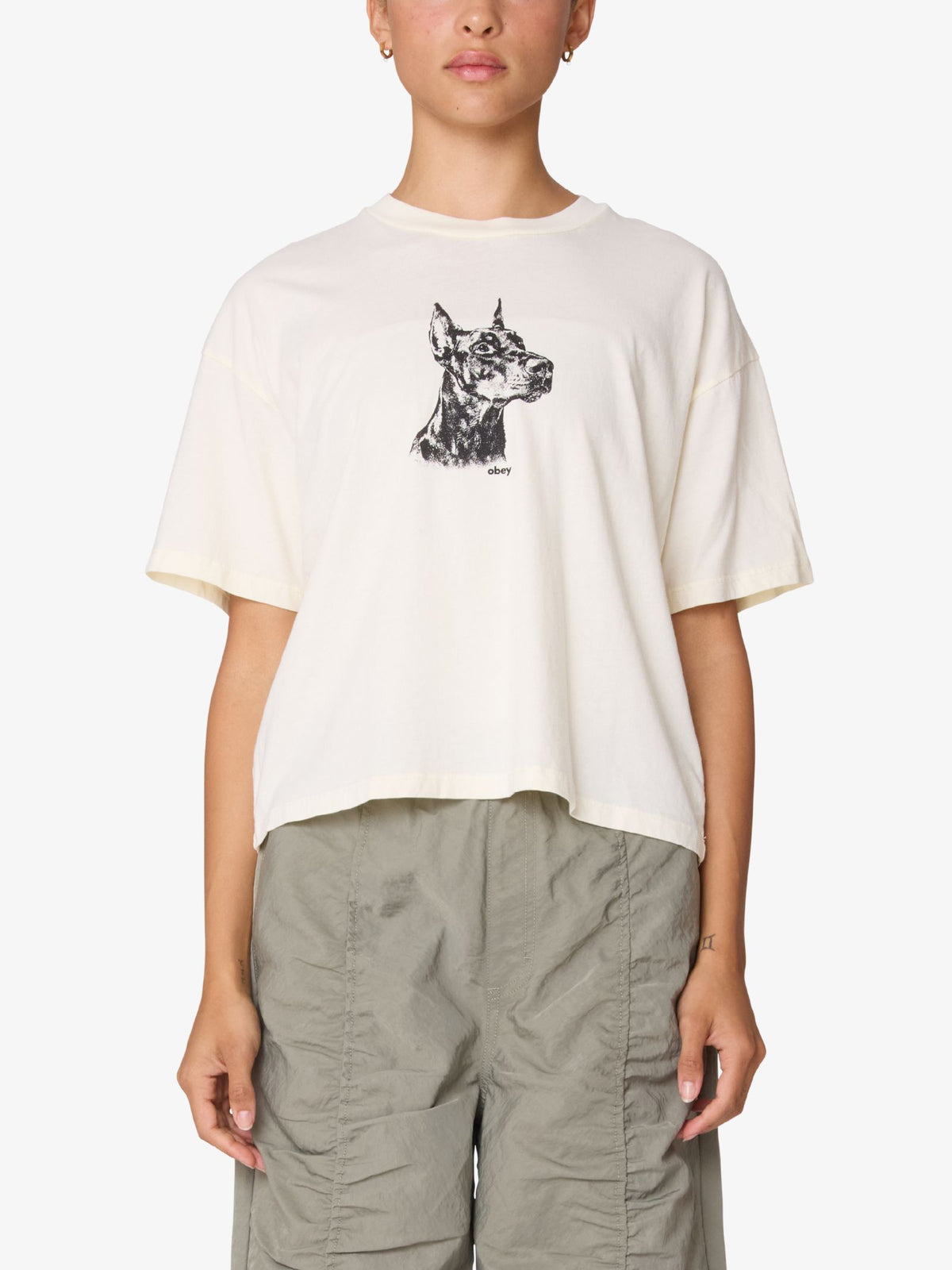 Obey Dobermann Tee | Unbleached