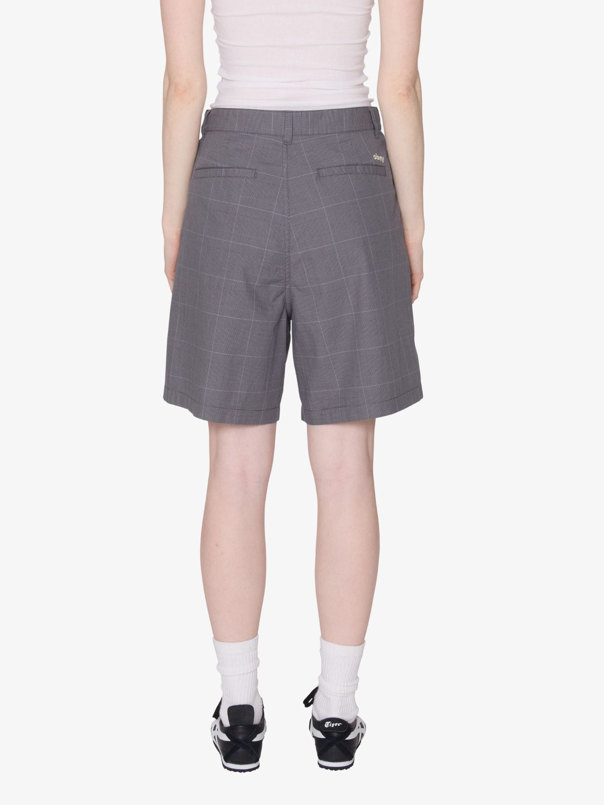 Obey Olivia Plaid Shorts | Grey Plaid