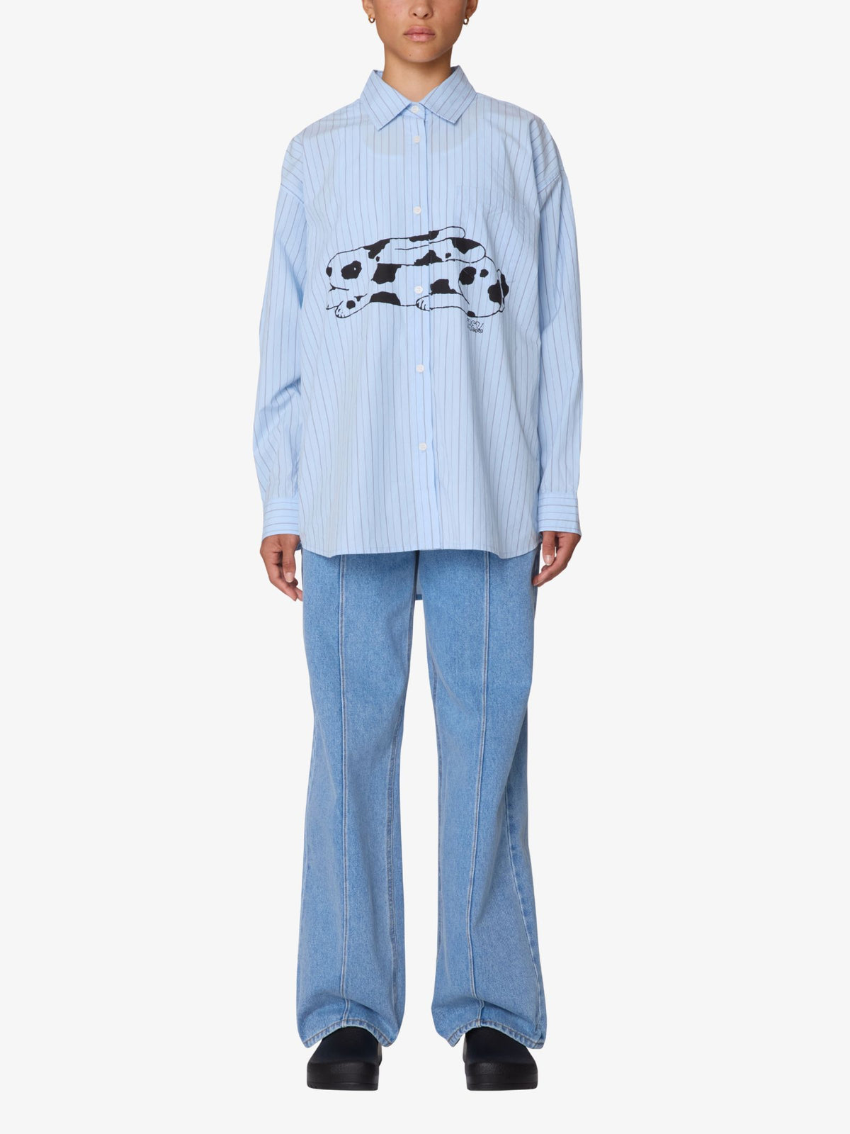 Obey Beverly Graphic Ls Shirt | Light Blue