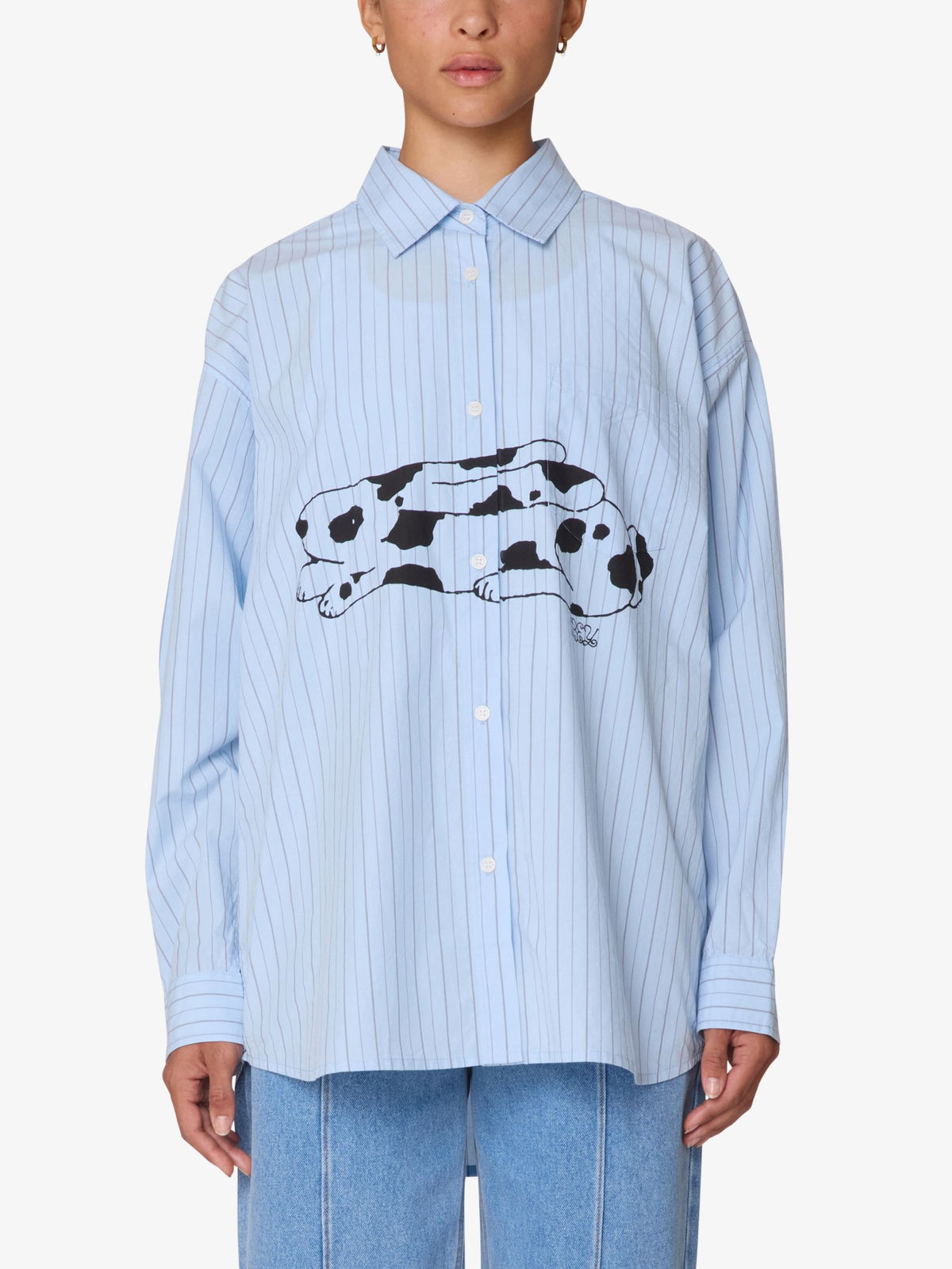 Obey Beverly Graphic Ls Shirt | Light Blue