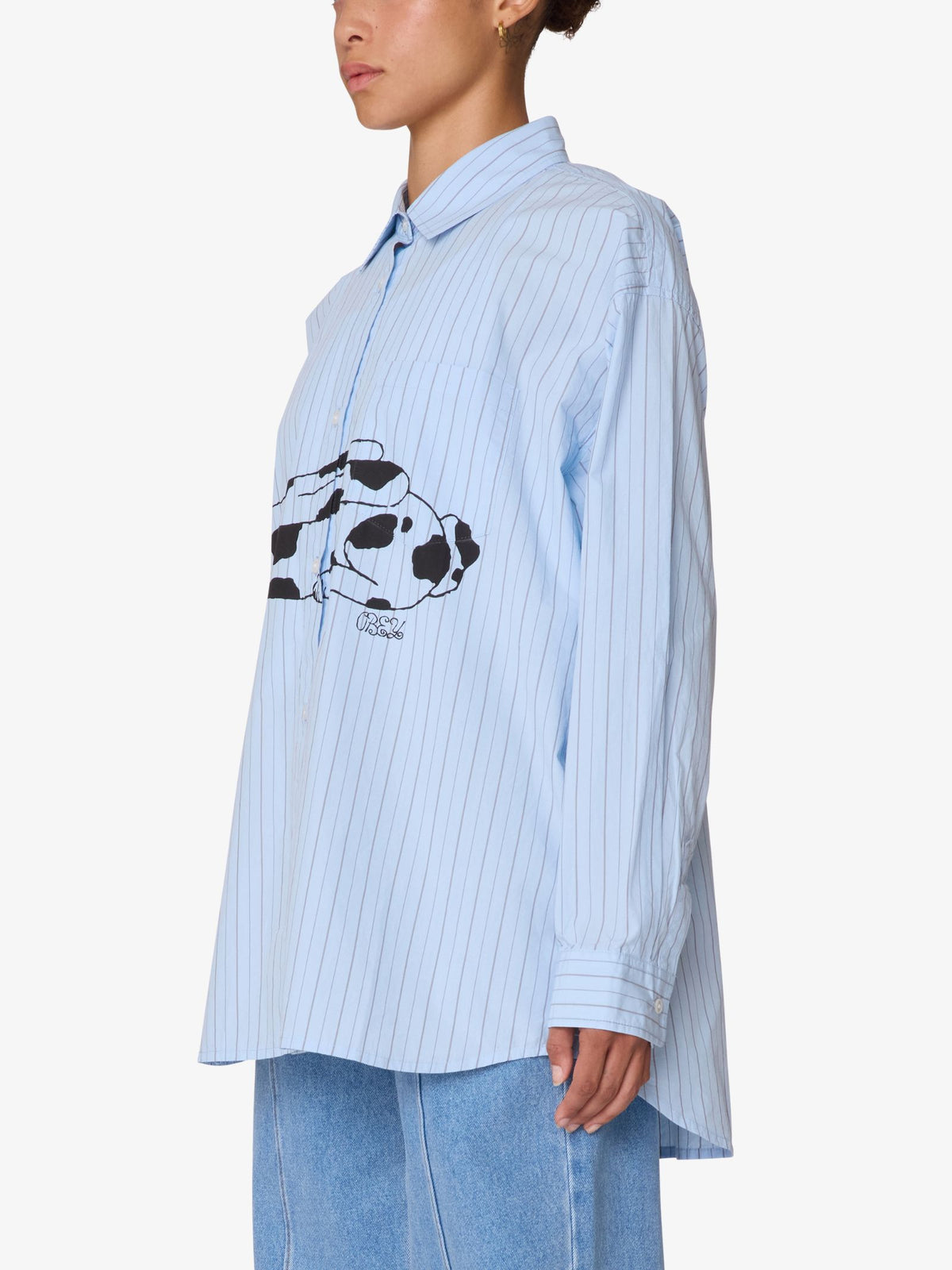 Obey Beverly Graphic Ls Shirt | Light Blue