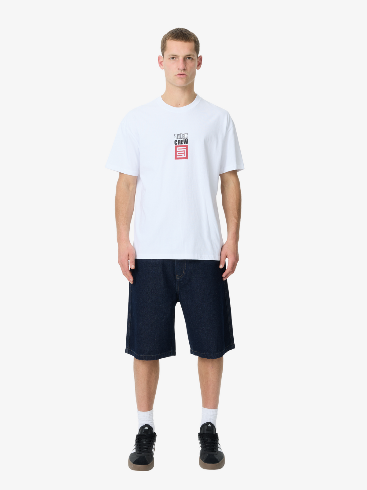 S-Double Crew Short Sleeve Tee | WHITE