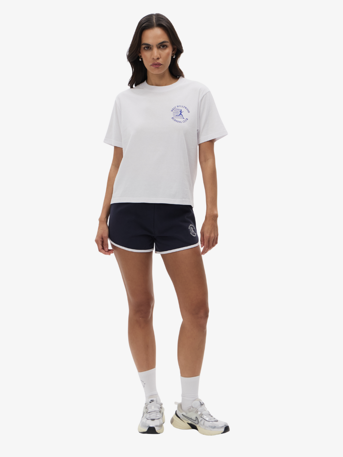 West Hollywood Sweat Club Running Relaxed Tee | White
