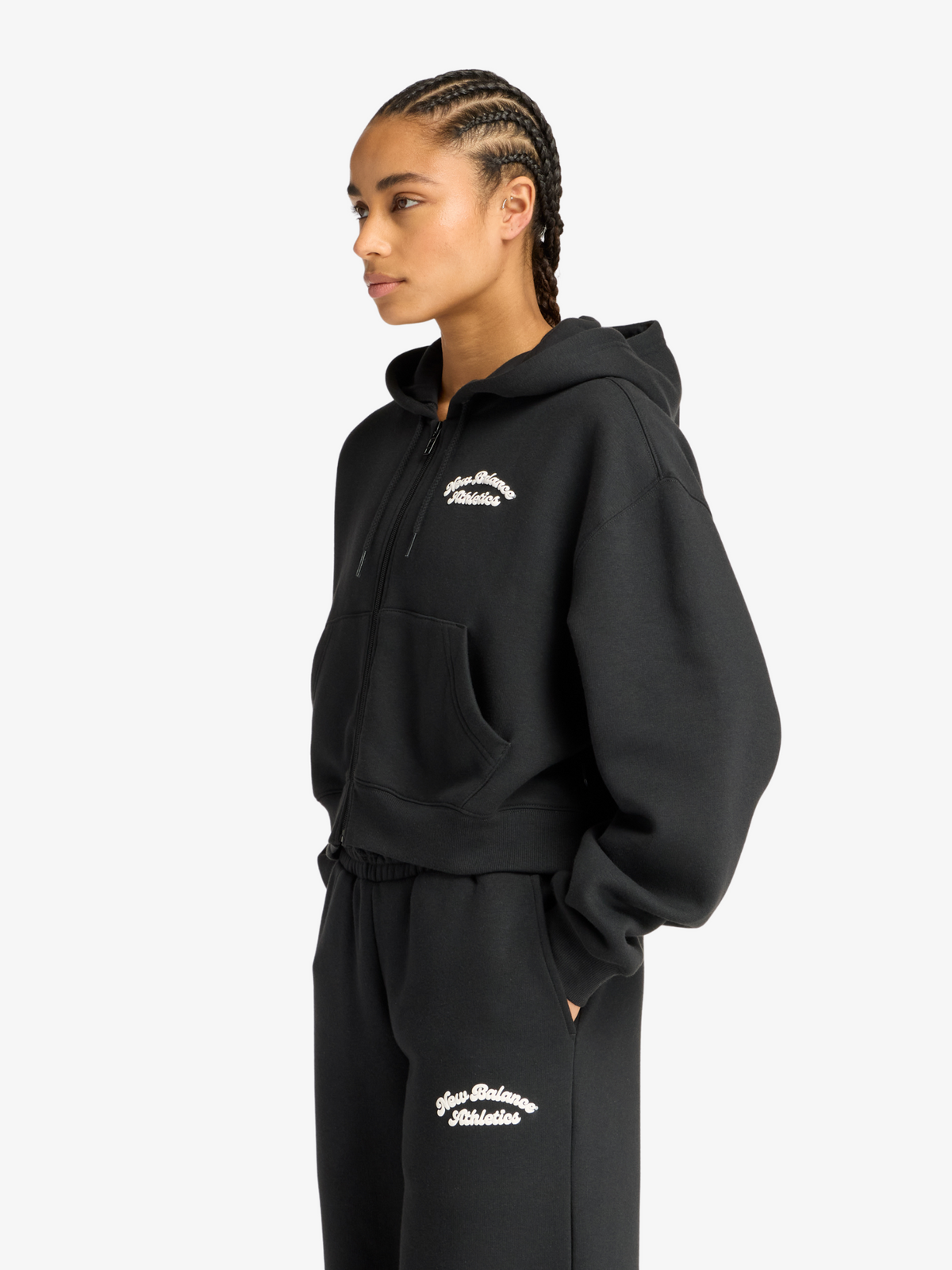 New Balance Linear Heritage Fleece Full Zip | Black