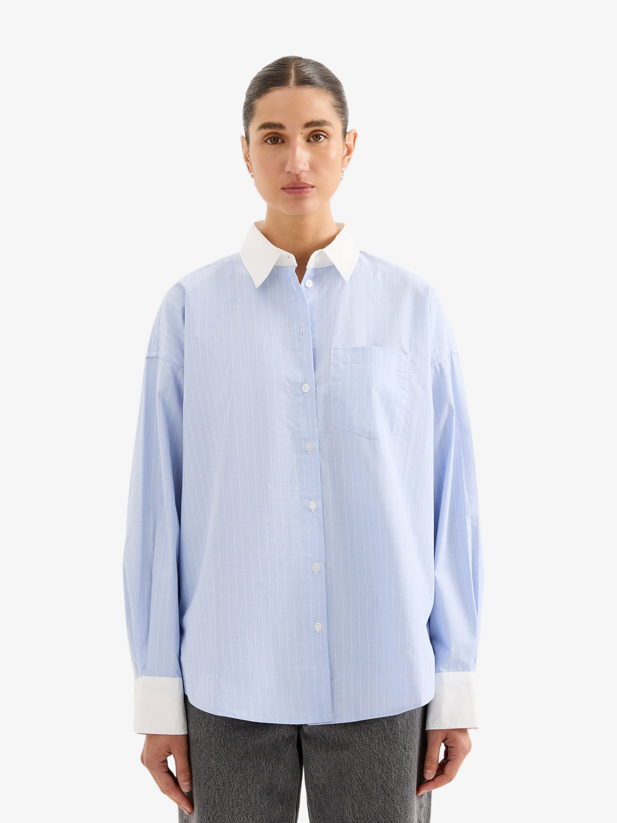 Nude Lucy Yuri Shirt | Chambray Stripe