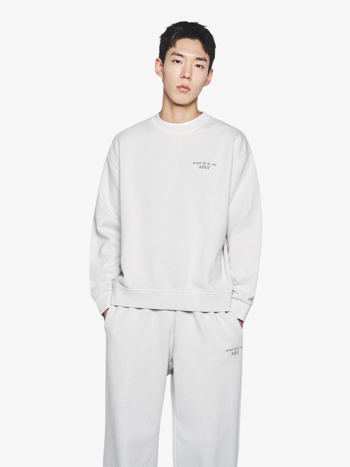 ADLV Pigment Basic Logo Sweat | Light Grey