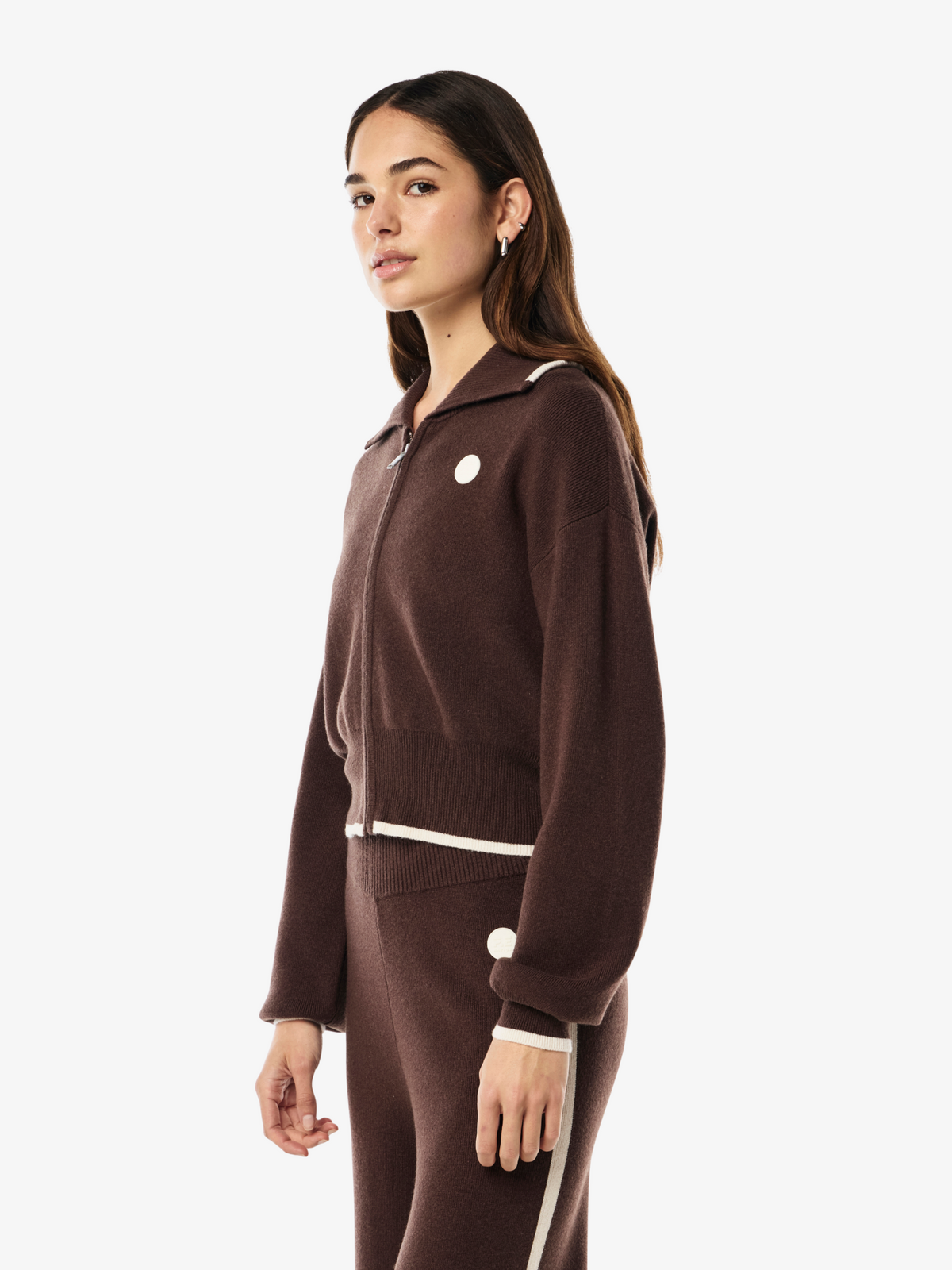 Pe Nation Verge Knit Jacket | Espresso