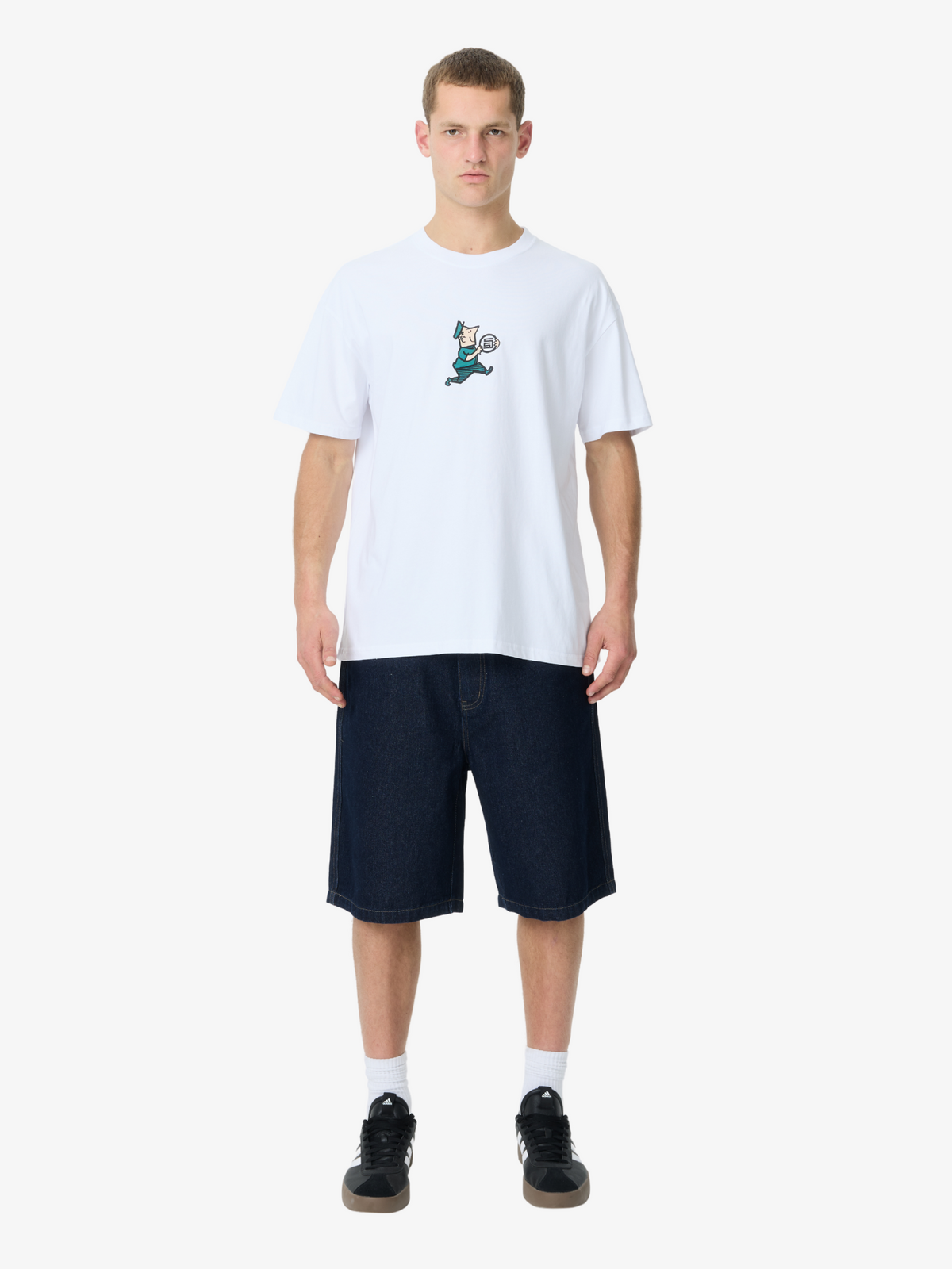 S-Double Man With Dot Short Sleeve Tee | WHITE