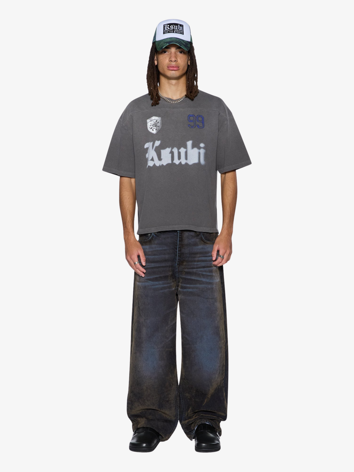 Ksubi Utopia Halen Raglan Ss Tee | Charcoal