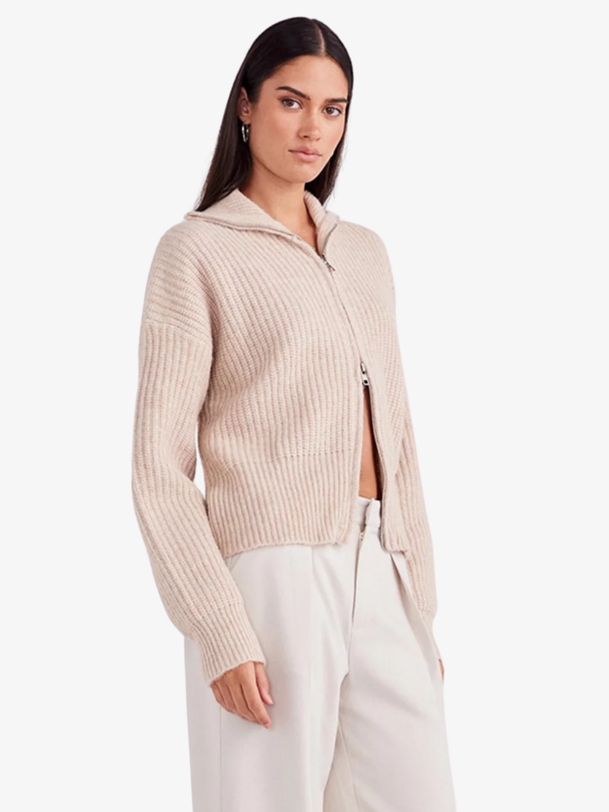 SNDYS Haze Zip Jumper | Oat