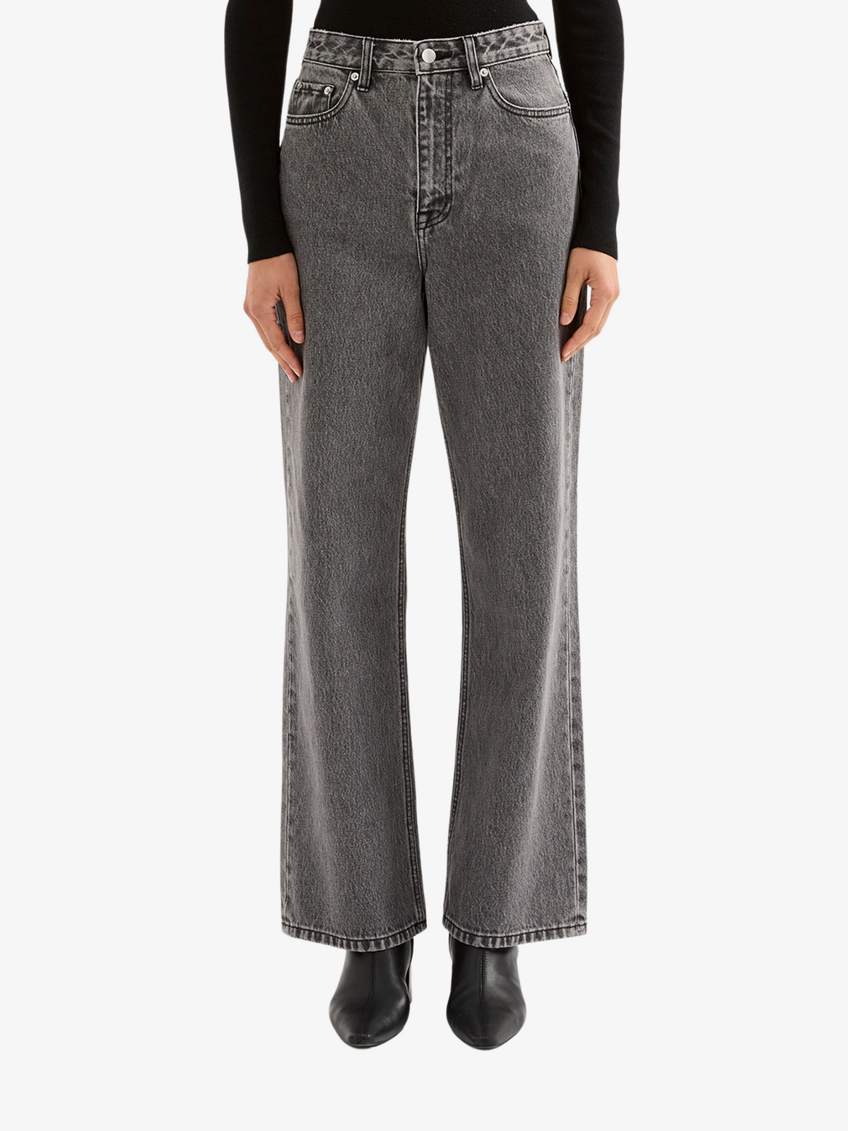 Nude Lucy Organic Relaxed Leg Jean | Graphite