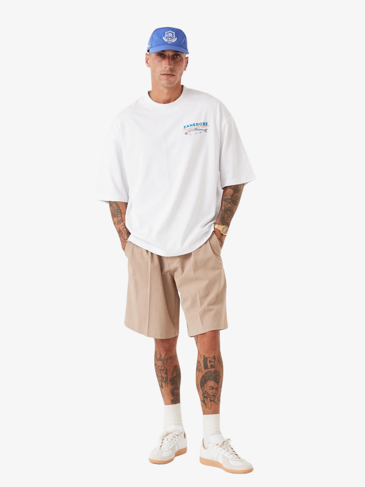 Zanerobe Fresh Sardines Flow Tee | White