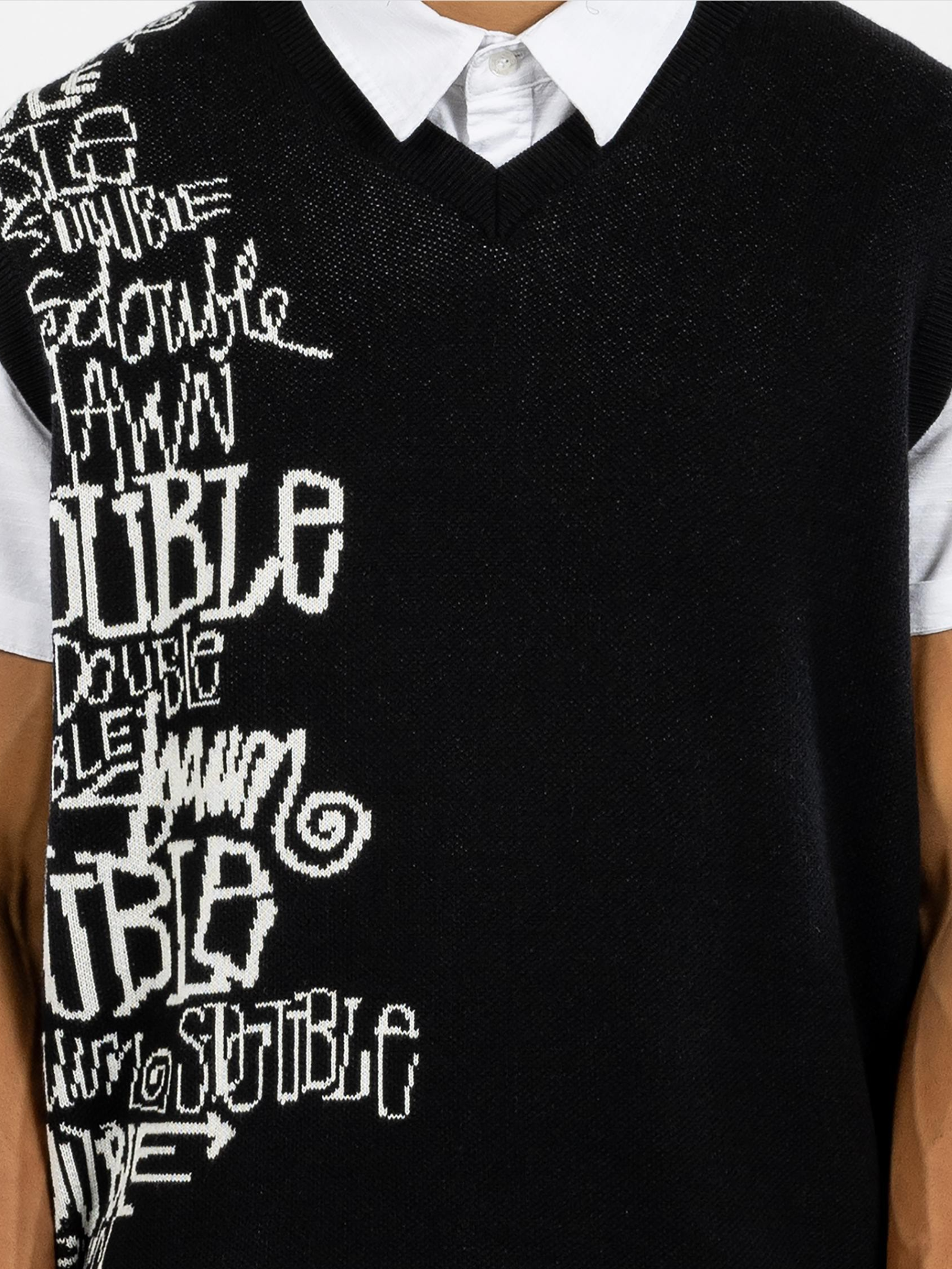 Script Stack Sweater Vest