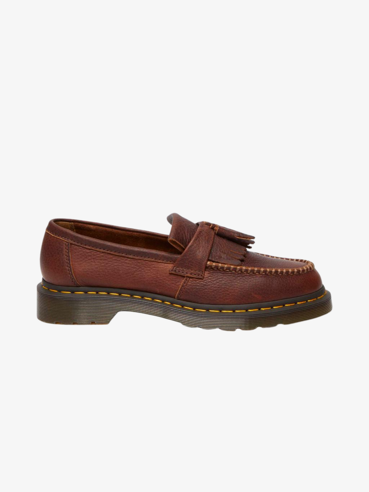Dr Martens Adrian Yellow Stitch Tassel Loafer | Cashew Ambassador