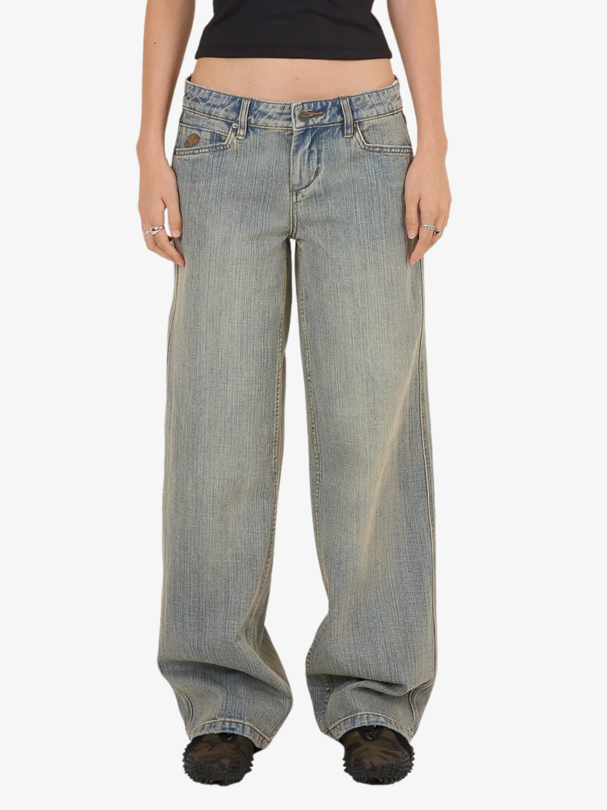 Worship Baggy Low Rider Jean | Dirty Streak Fade