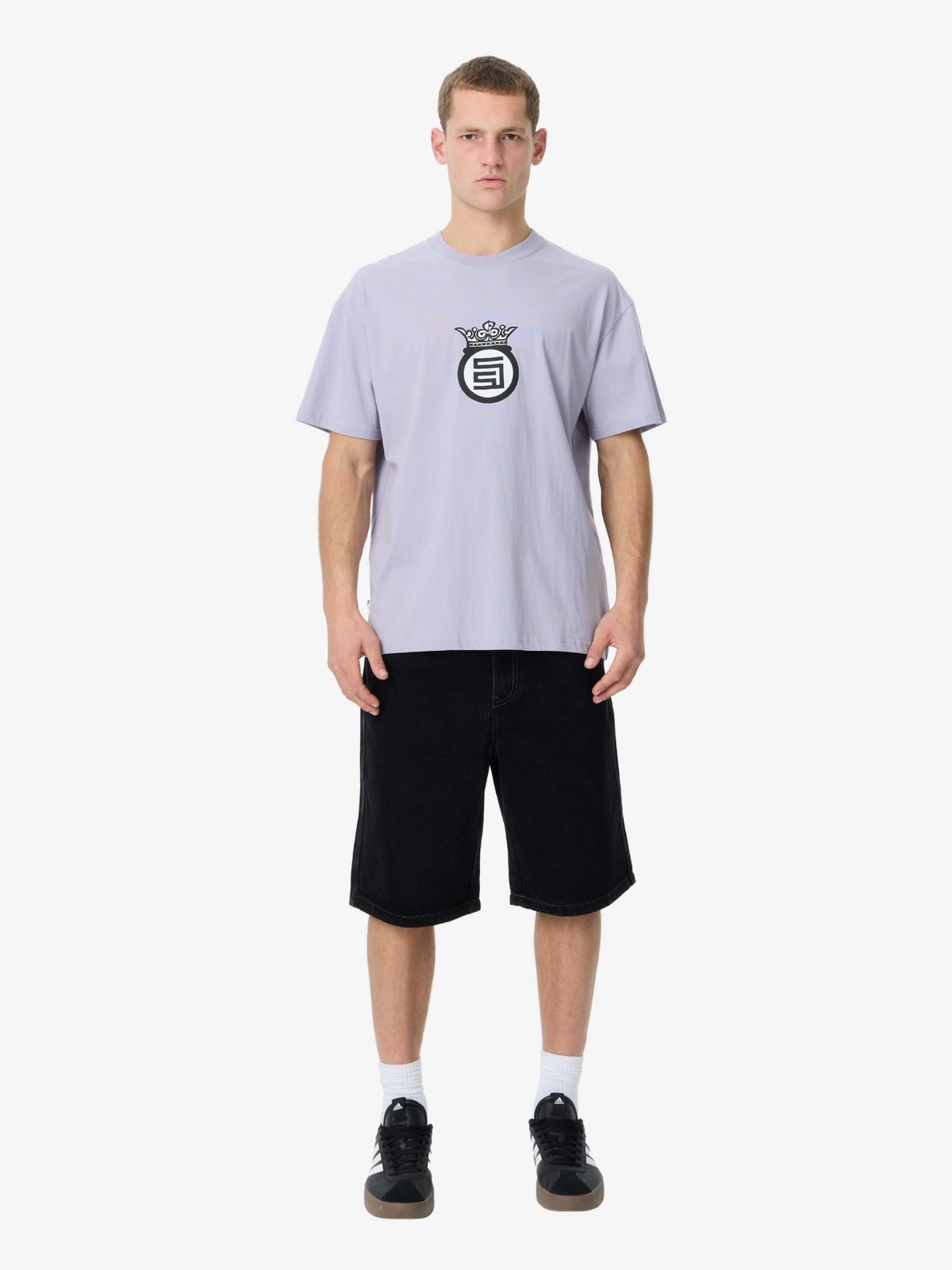 S-Double Crown Dot Short Sleeve Tee | DUSTY GRAPE