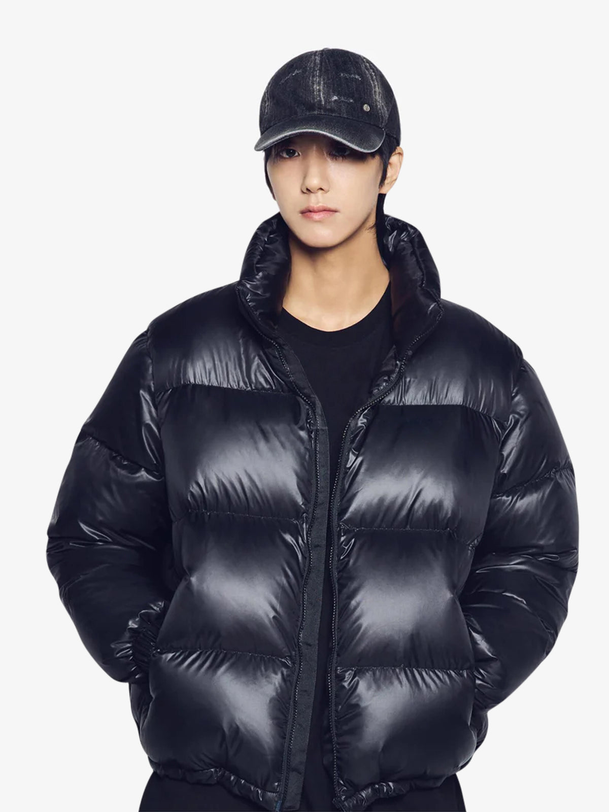 ADLV Damage Washing Denim Ball Cap | BLACK