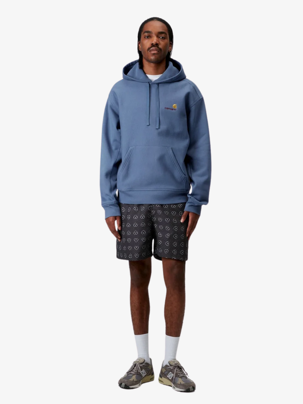 Carhartt Wip Hooded American Script Sweat | Blue Iris