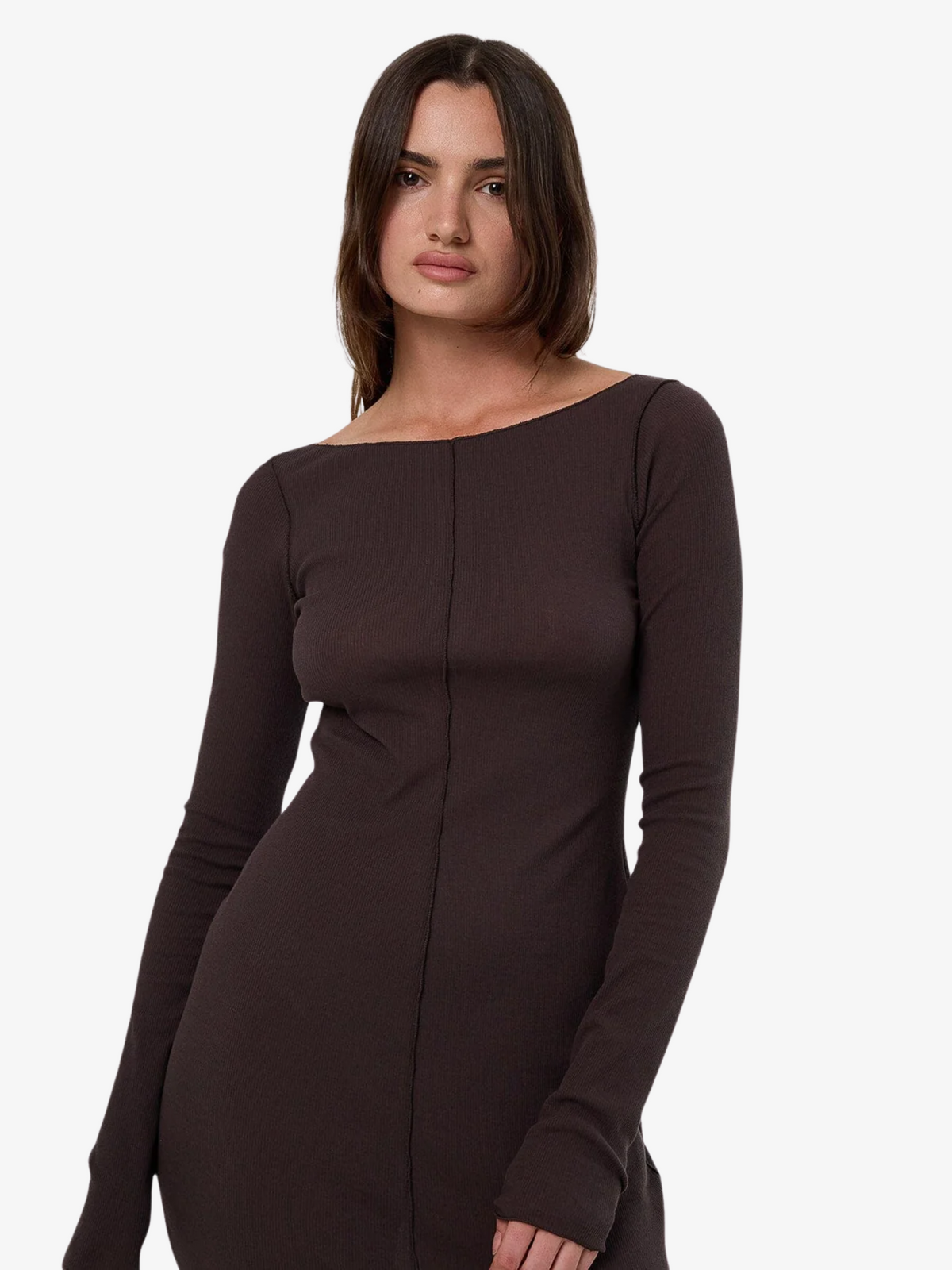 Thrills Jordi Boat Neck Maxi Dress | DARK CHARCOAL