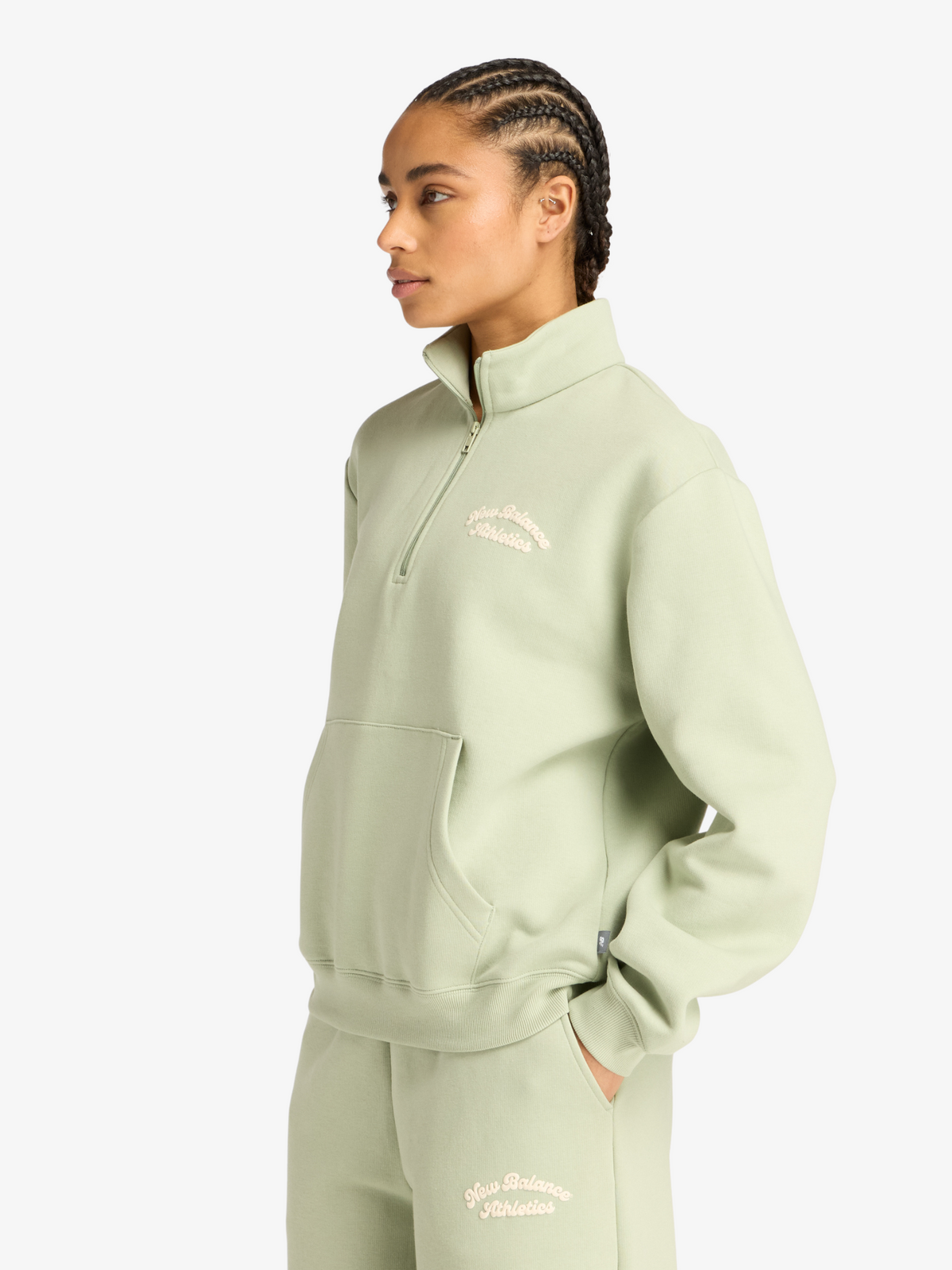 New Balance Linear Heritage Fleece Half Zip | Garter Snake
