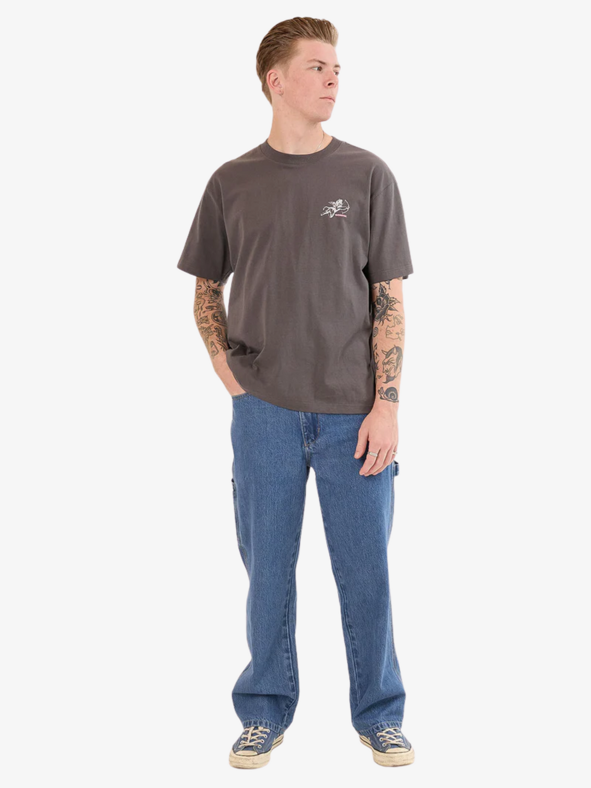 Worship Cherub T | Worn Black