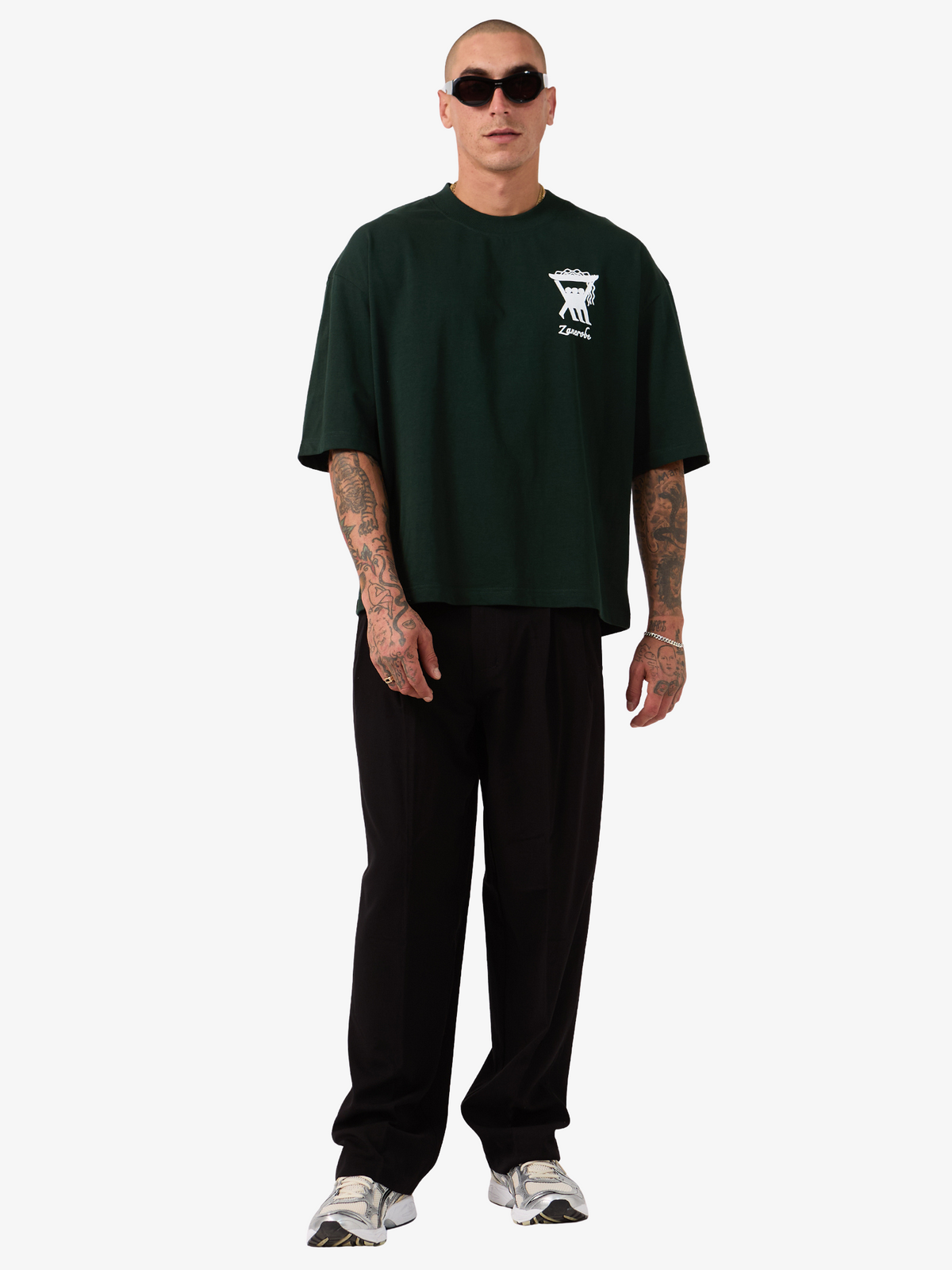 Zanerobe Pasta Kings Crop Flow Tee | Forest