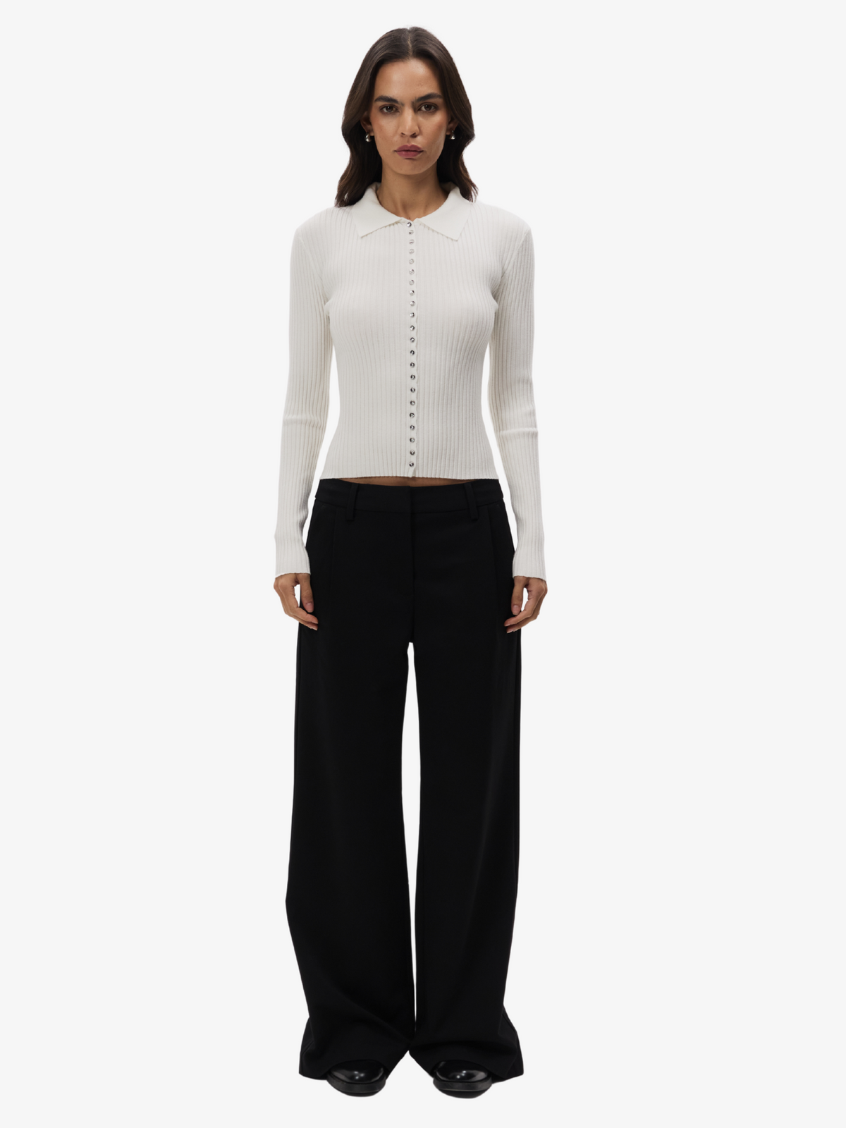 MSE Long Sleeve Button Up Knit | Off White