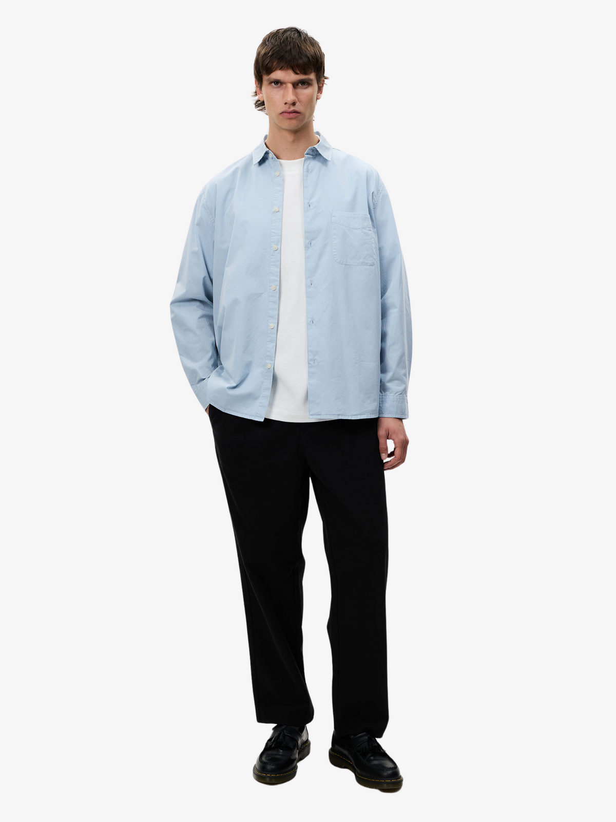 Article One Martin Washed Twill Shirt | WASHED BLUE