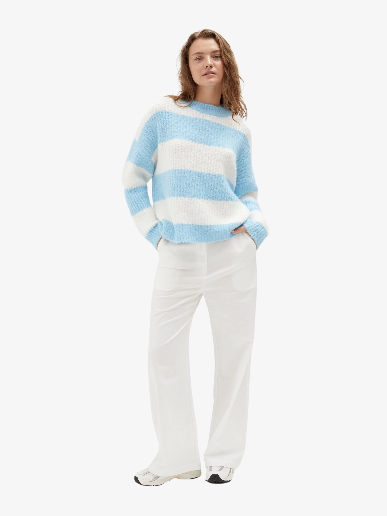 Holiday Shop Striped Knit Jumper Blue/White Glue Store