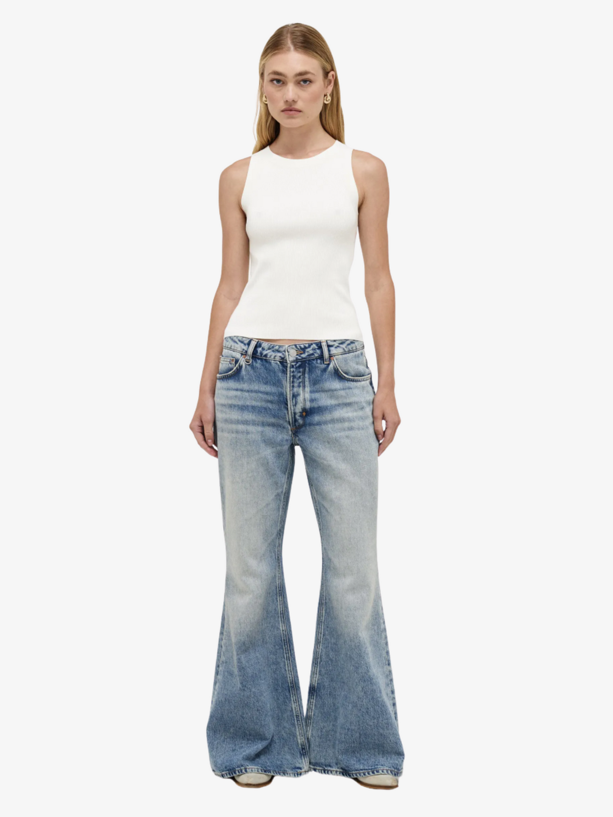 Neuw Chloe Baggy Flare | MID VINTAGE INDIGO