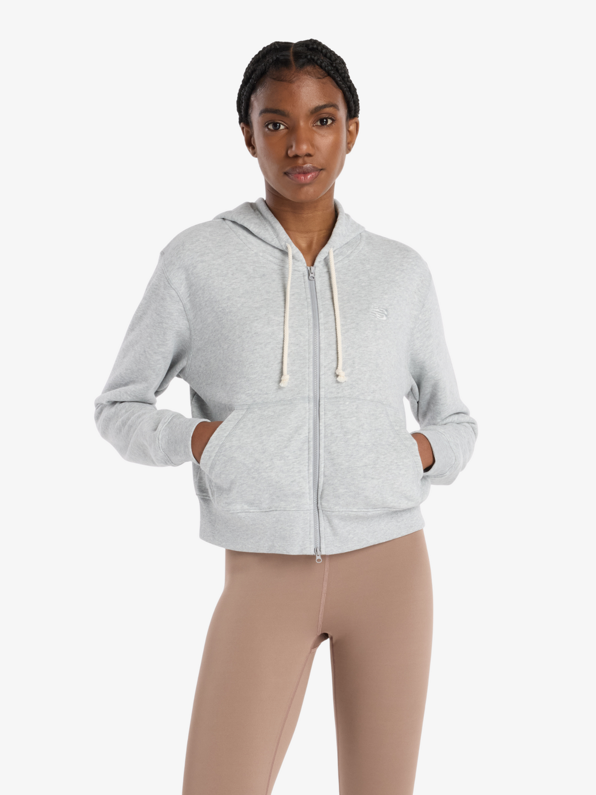 New Balance Coastal Fleece Full Zip | Athletic Grey
