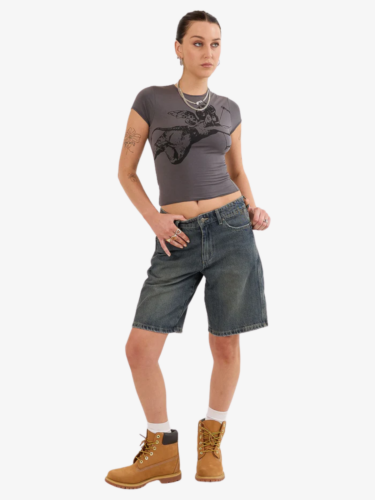 Worship Cherub Cap Sleeve Top | Worn Black