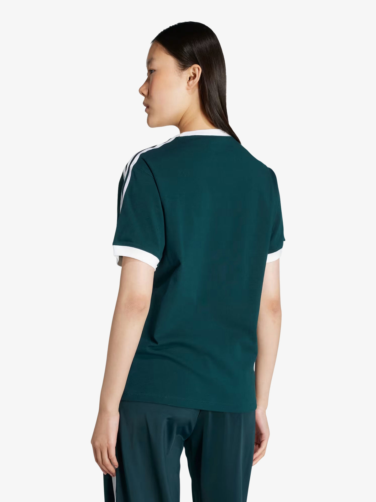 Adidas 3-Stripes Tee | Aurora Ivy/White