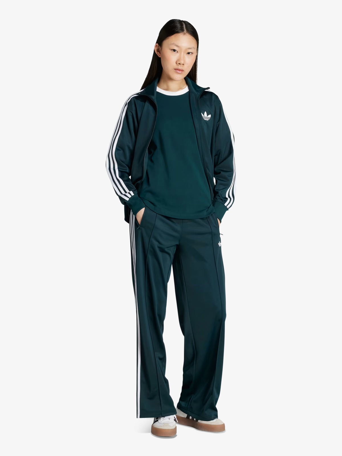 Adidas 3-Stripes Tee | Aurora Ivy/White