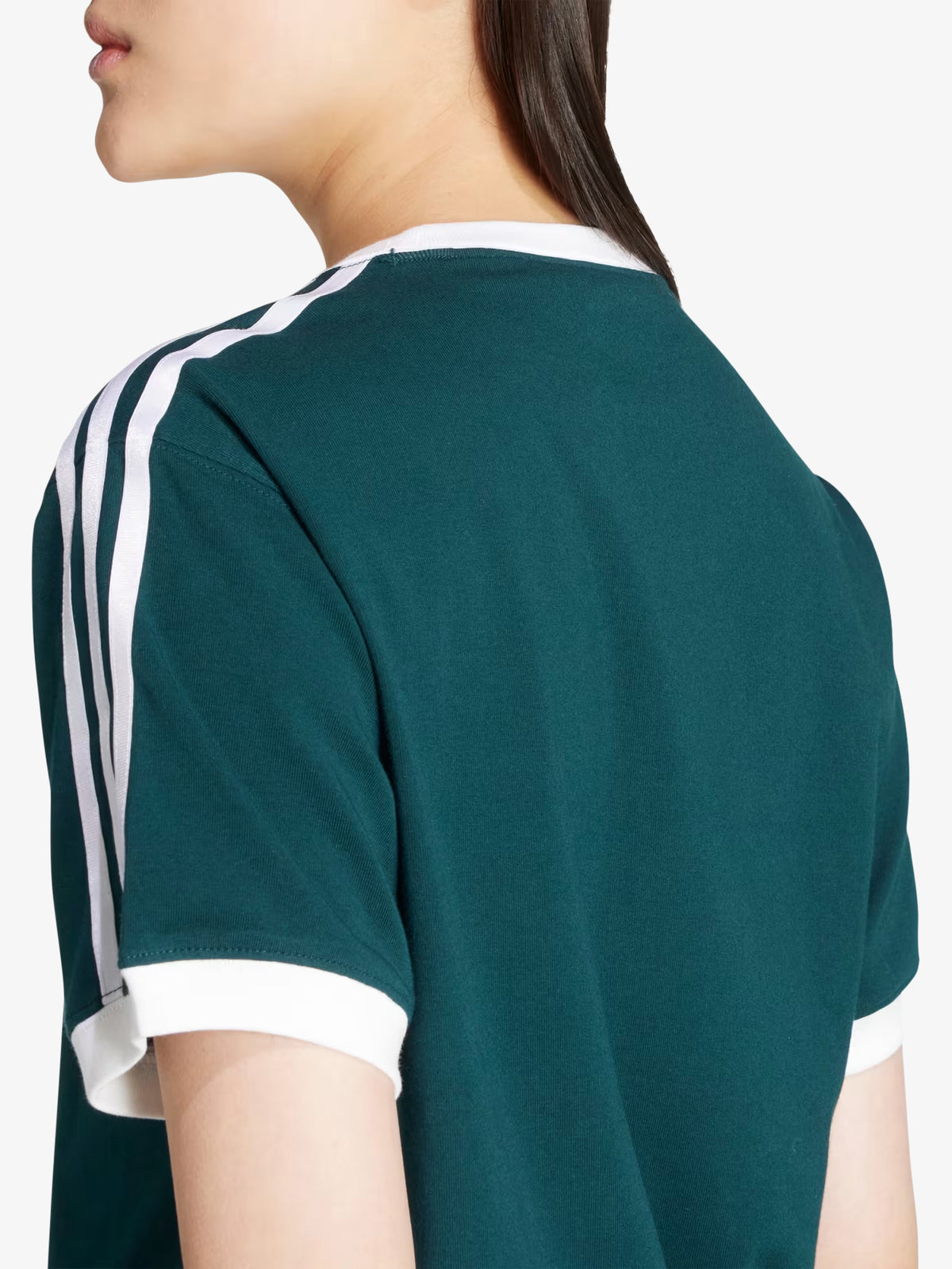 Adidas 3-Stripes Tee | Aurora Ivy/White