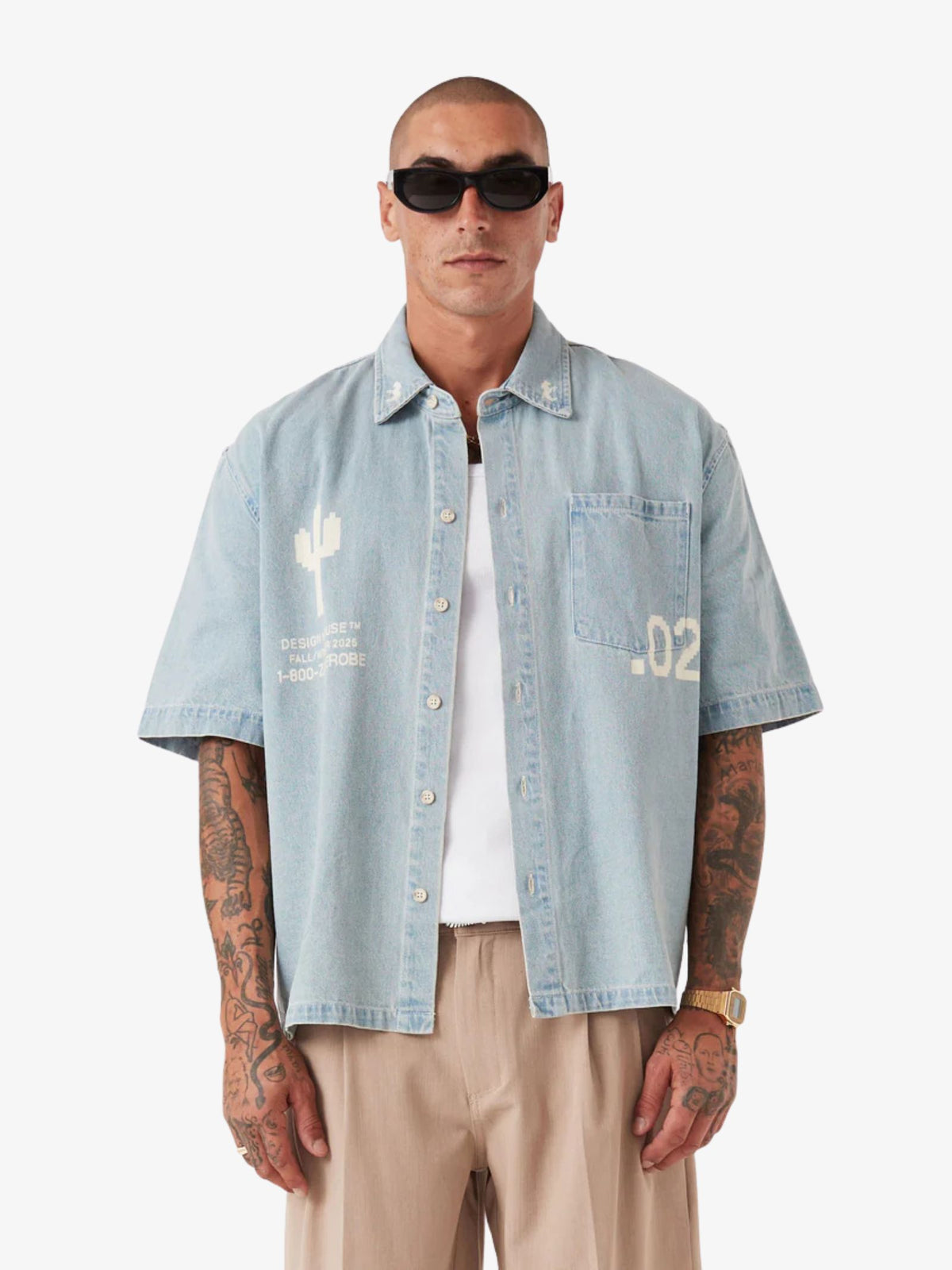 Zanerobe Design House Denim Shirt | Lt Blue