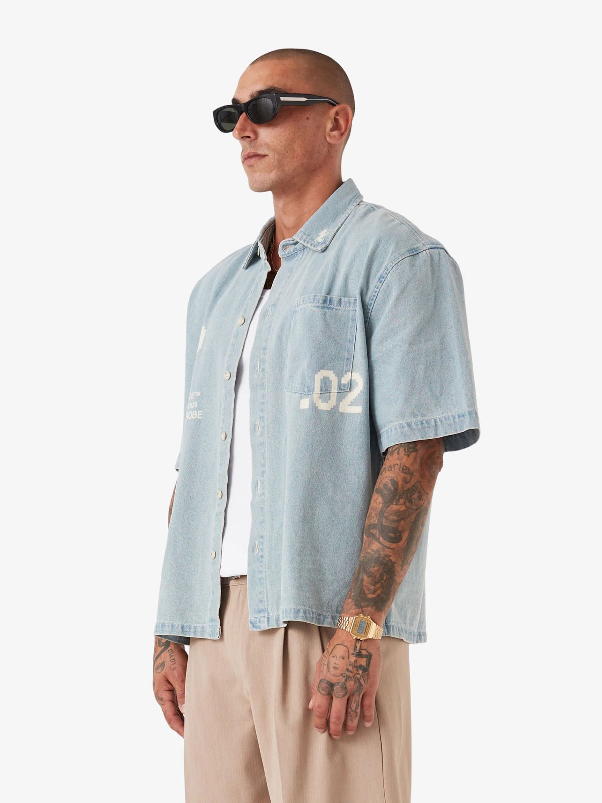Zanerobe Design House Denim Shirt | Lt Blue