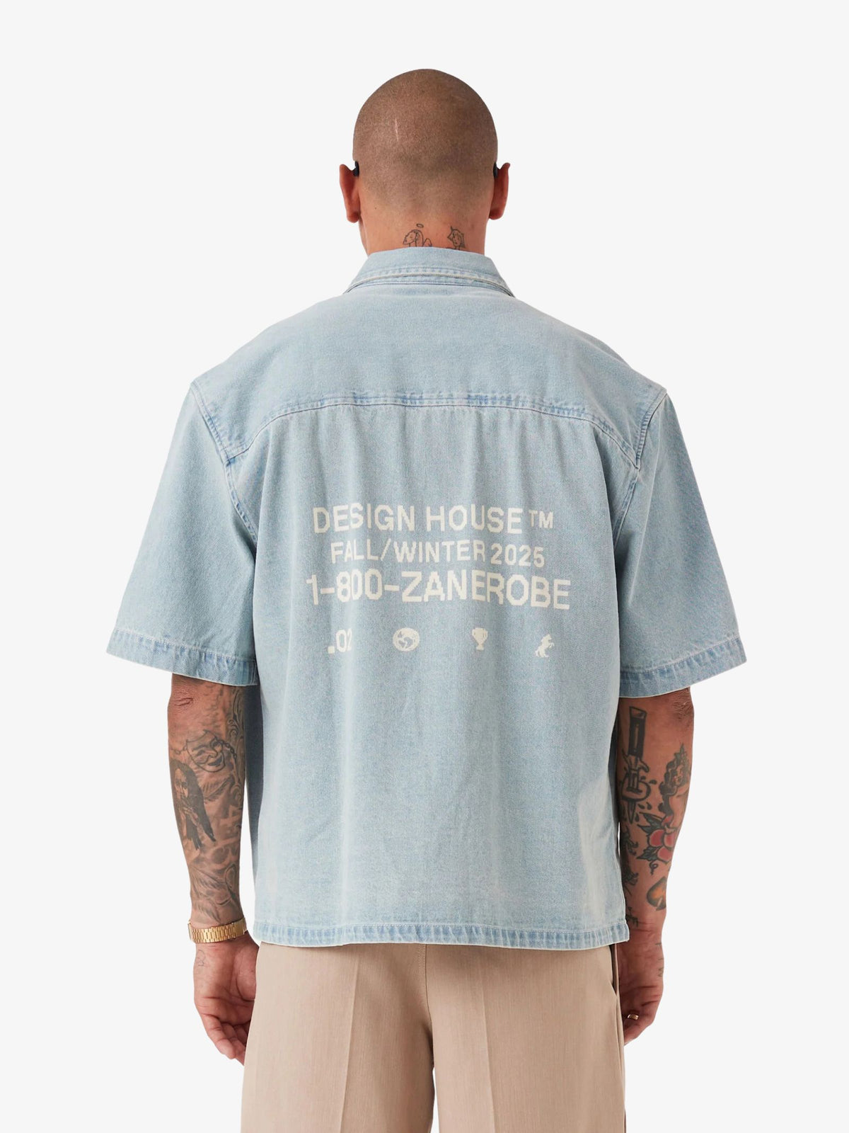 Zanerobe Design House Denim Shirt | Lt Blue