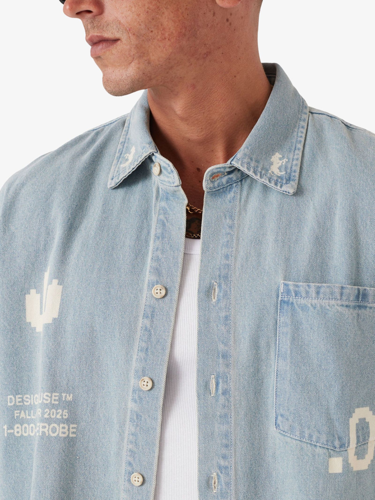 Zanerobe Design House Denim Shirt | Lt Blue