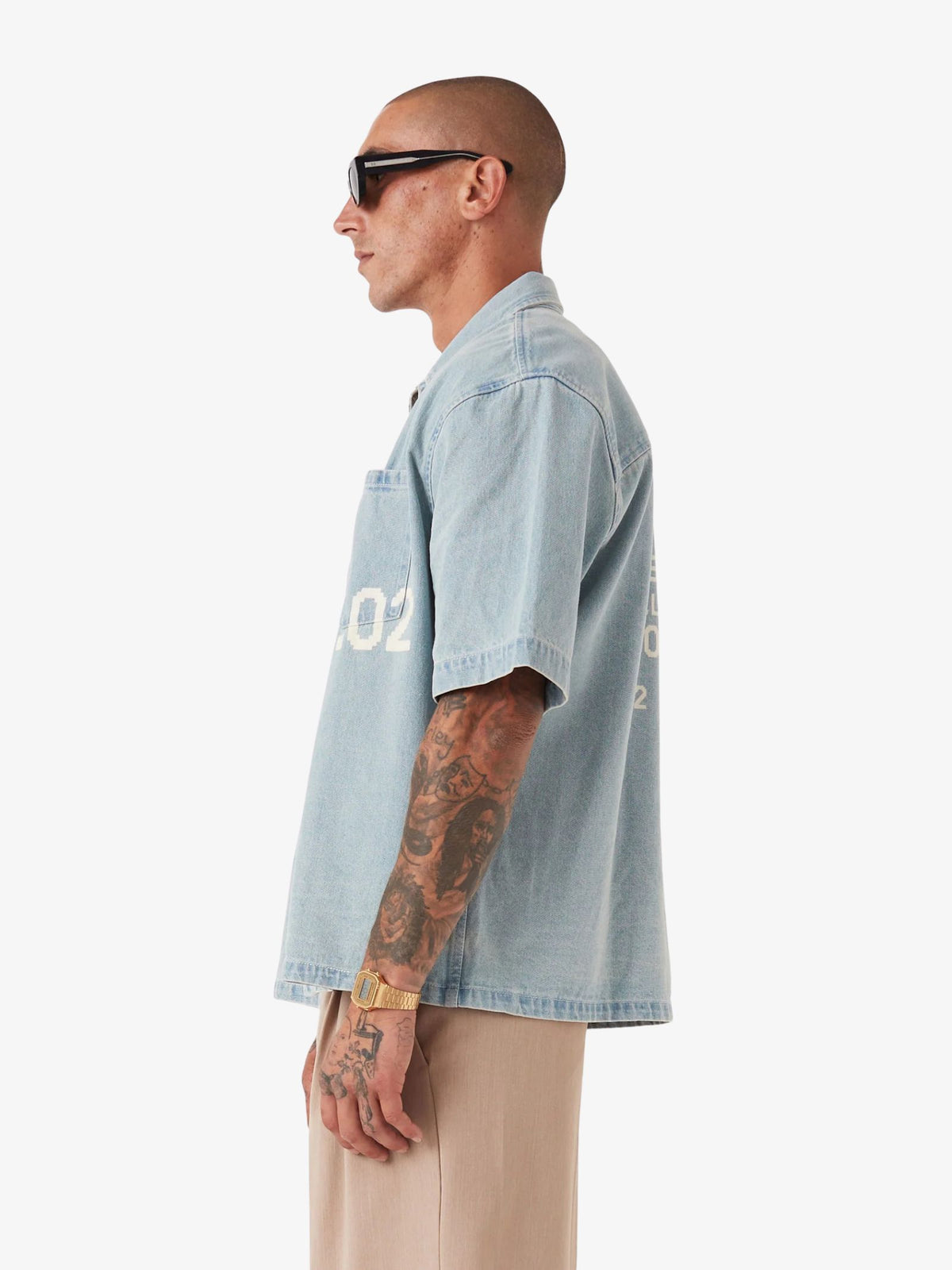 Zanerobe Design House Denim Shirt | Lt Blue