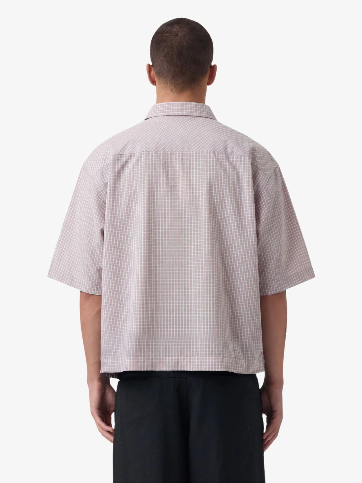 Zanerobe Box Crop Shirt | Pink Plaid