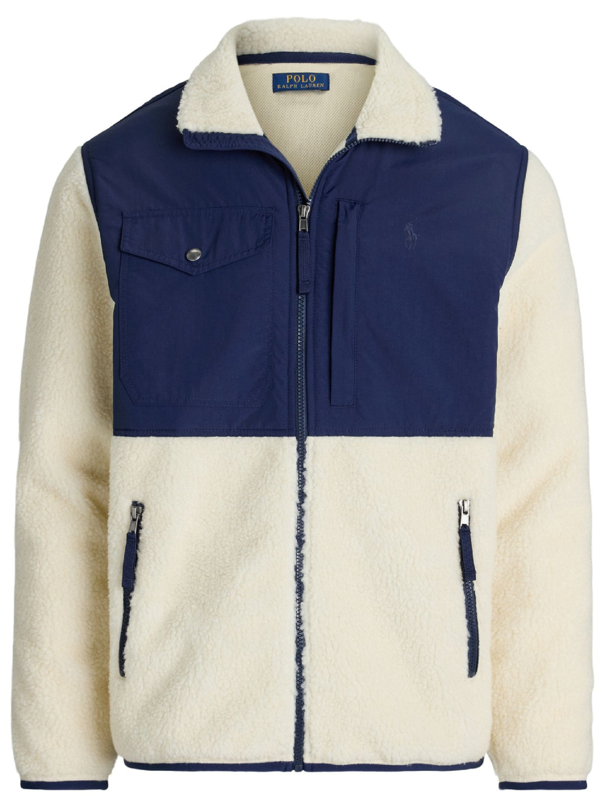 Polo Ralph Lauren Bonded Sherpa Jacket | Winter Cream/Newport