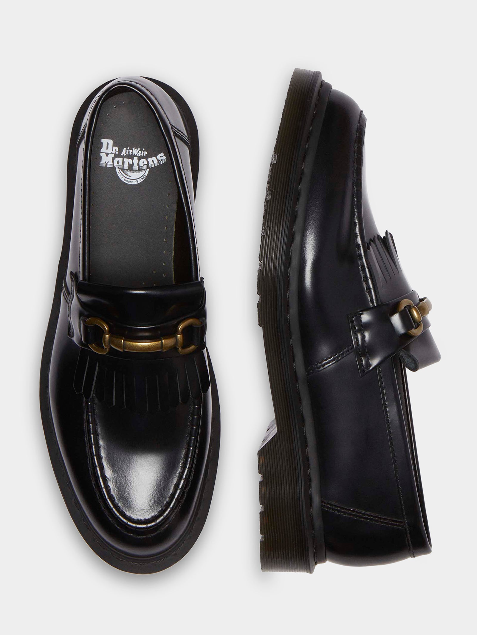 Dr Martens Adrian Snaffle Loafer Black Polished Smooth