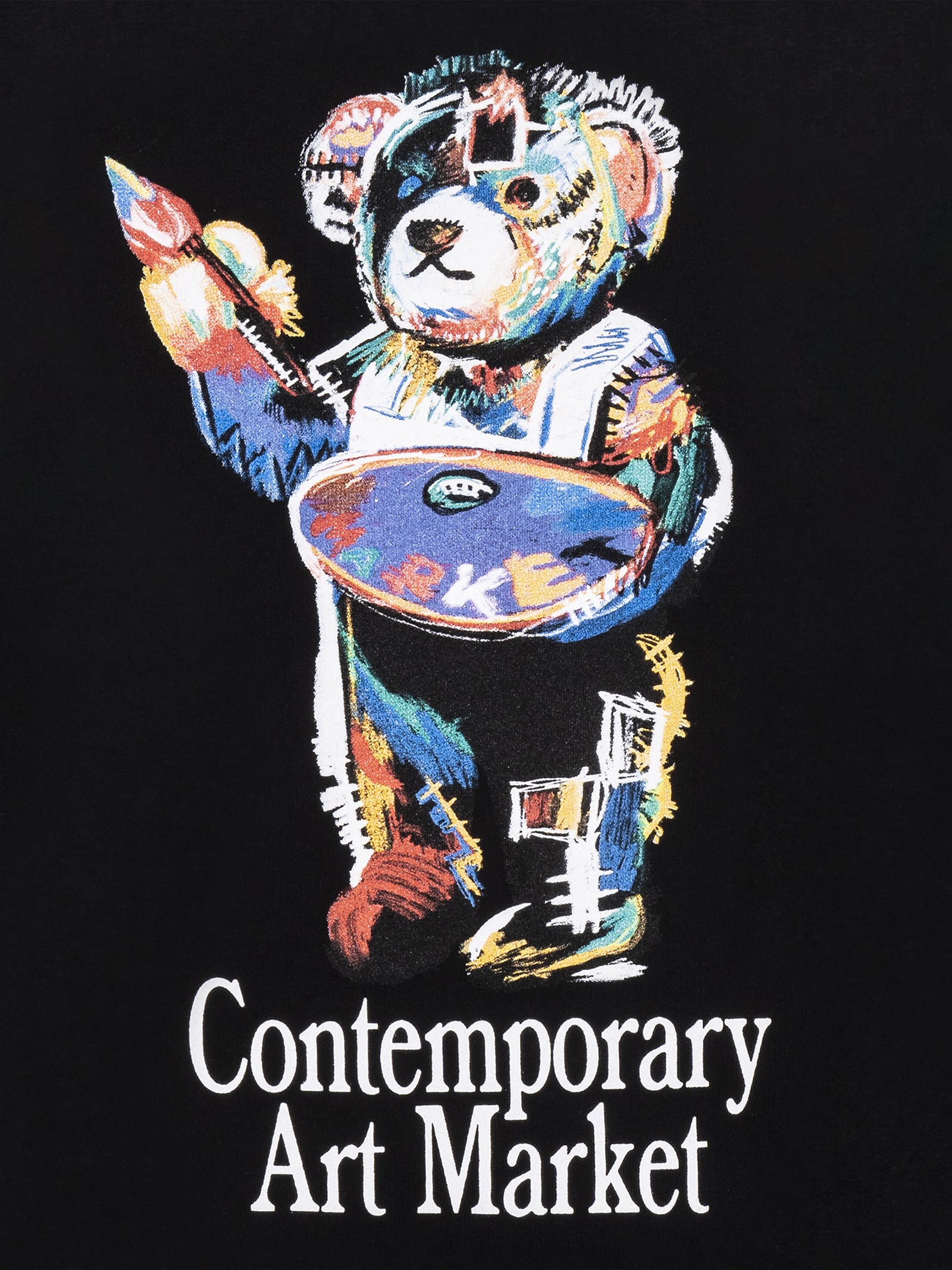 Market Art Market Bear T-Shirt Black | Glue Store