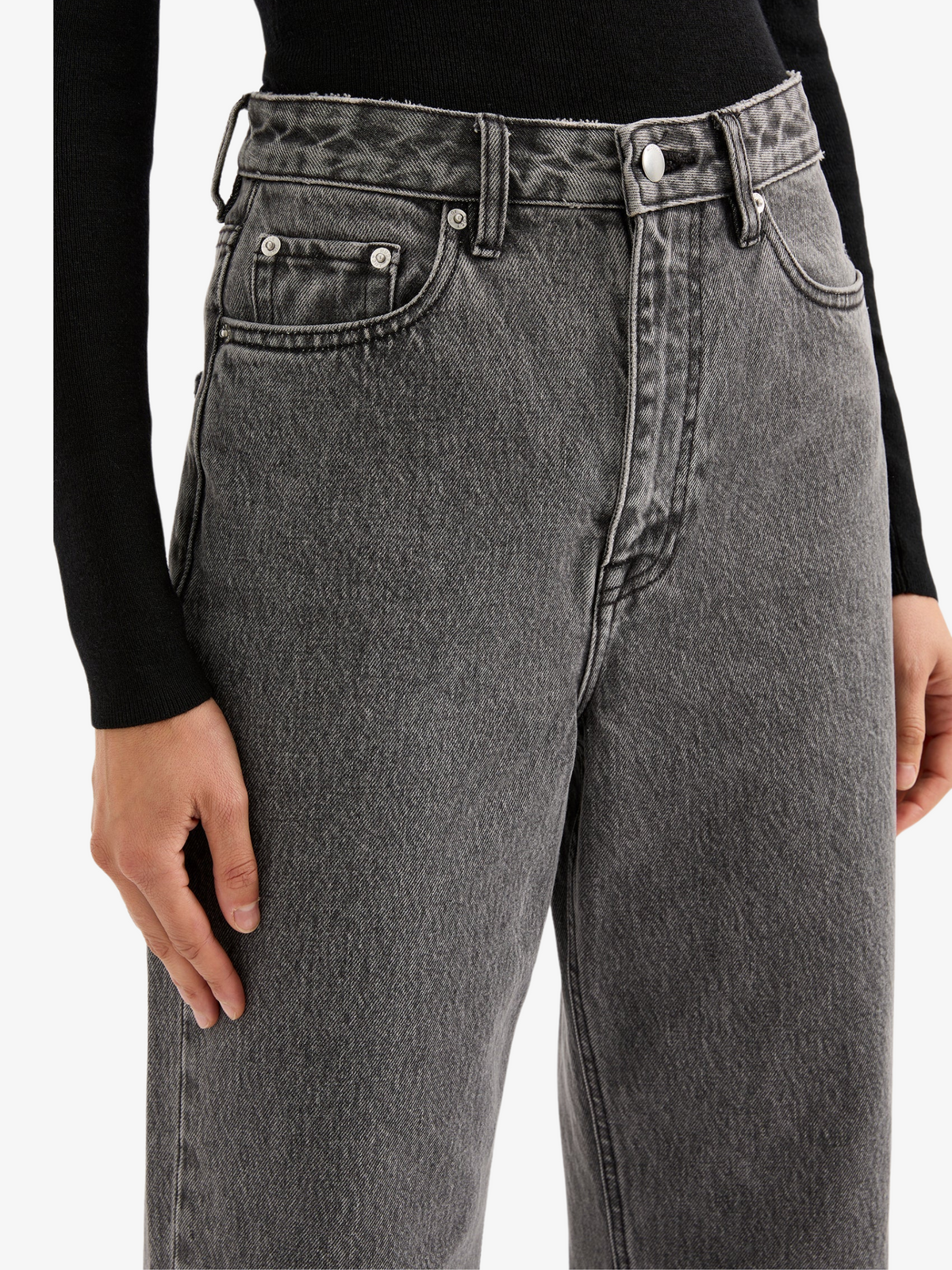 Nude Lucy Organic Relaxed Leg Jean | Graphite