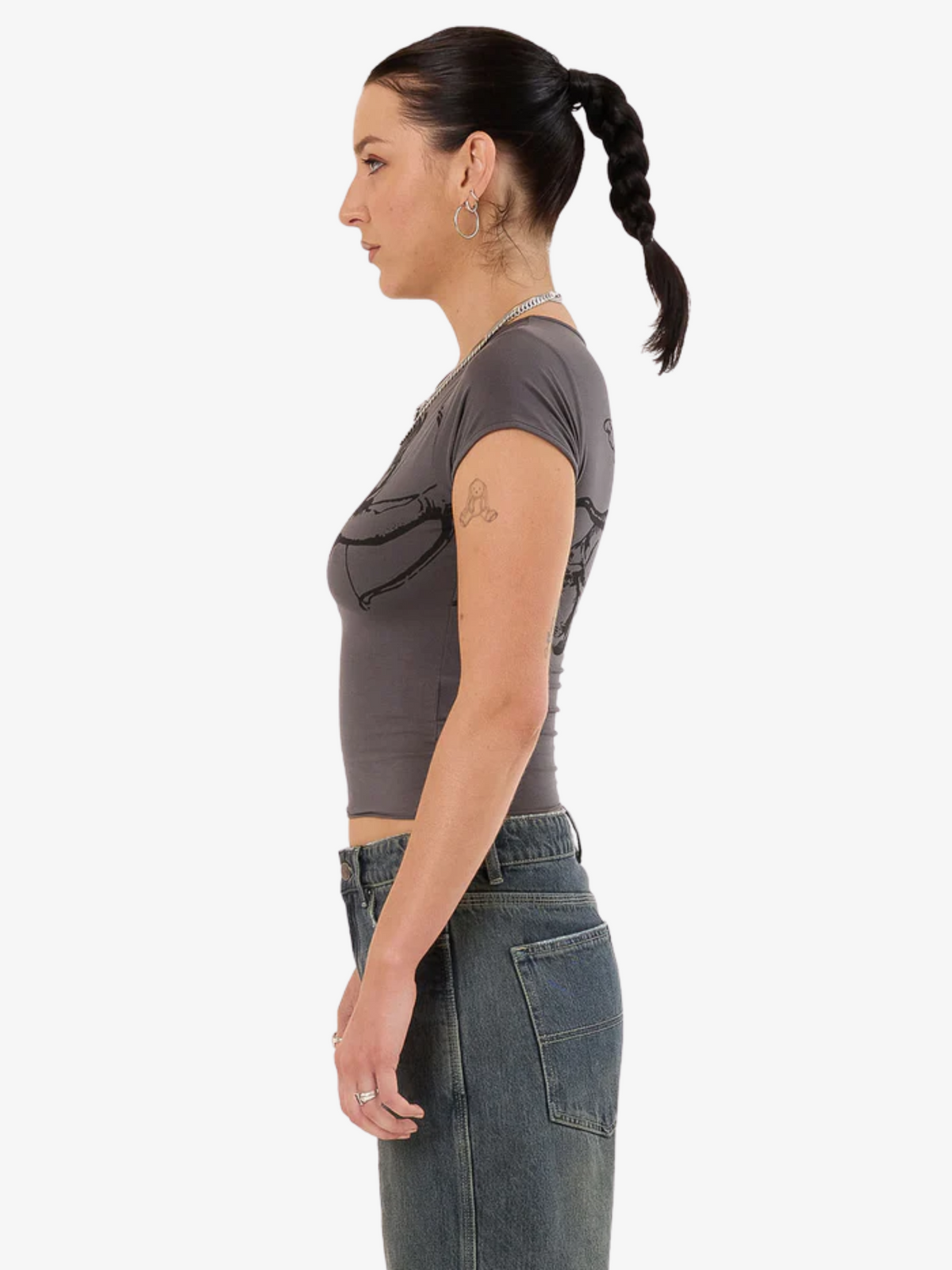 Worship Cherub Cap Sleeve Top | Worn Black