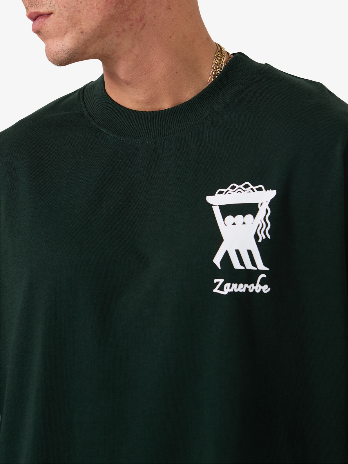 Zanerobe Pasta Kings Crop Flow Tee | Forest