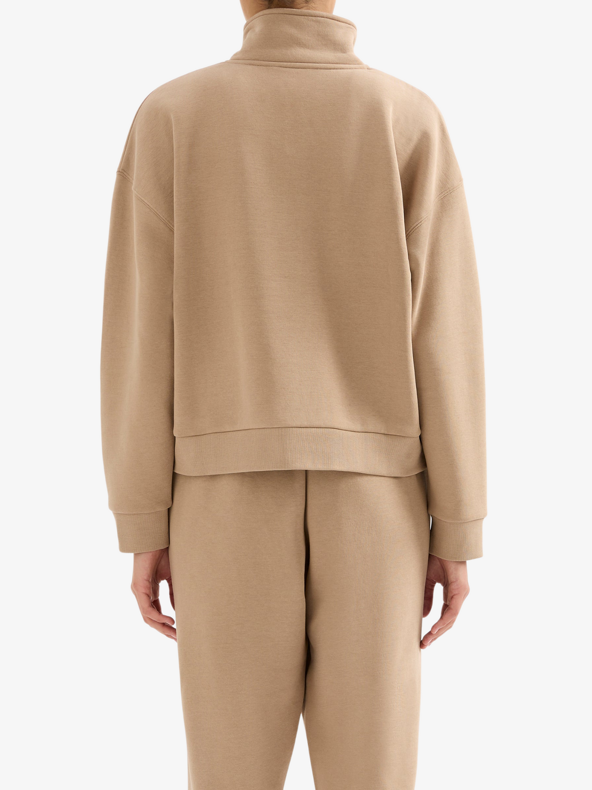 Nude Lucy Carter Classic Zip Front Sweat | Mocha