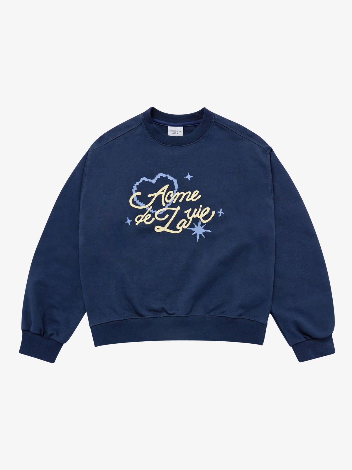 ADLV Script Heart Lettering Women's Sweatshirt | NAVY