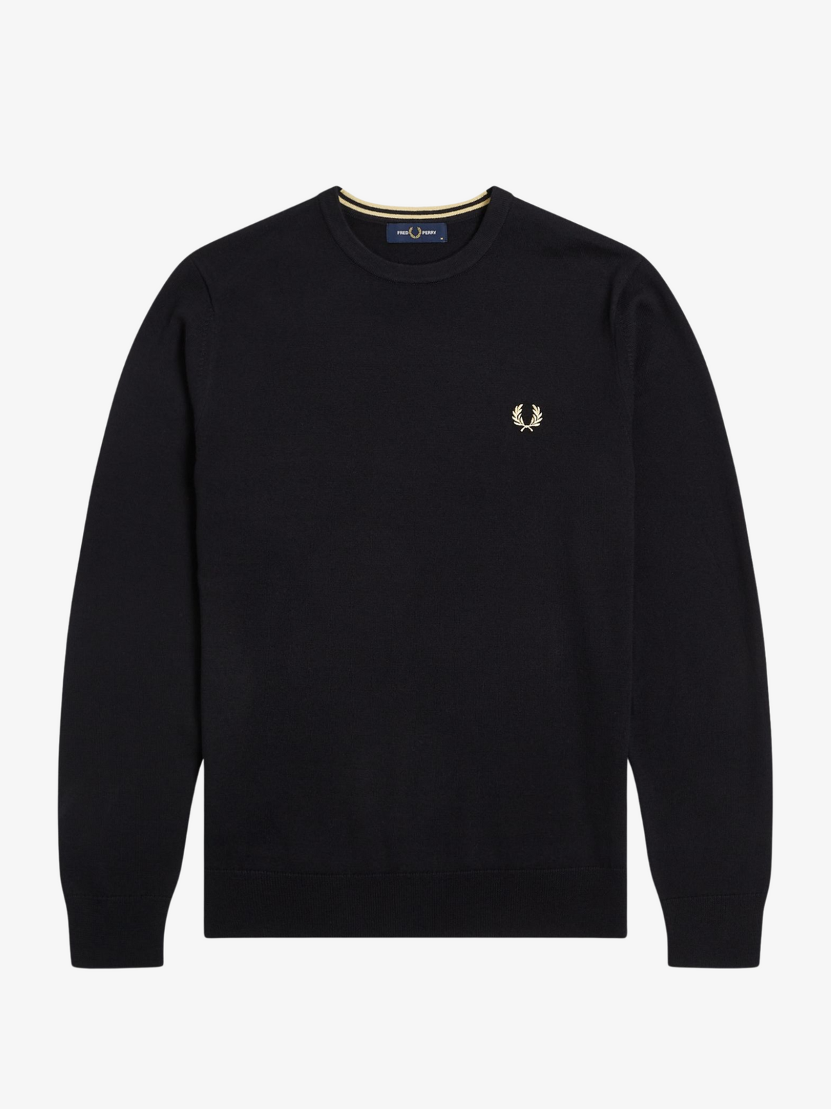 Fred Perry Classic Crew Neck Jumper | Black
